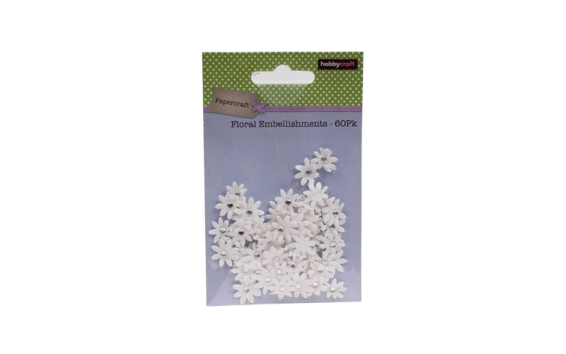 Papieren Bloemetjes Wit