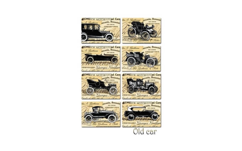 Plakboekpapier Mini Oude Auto's Decorer