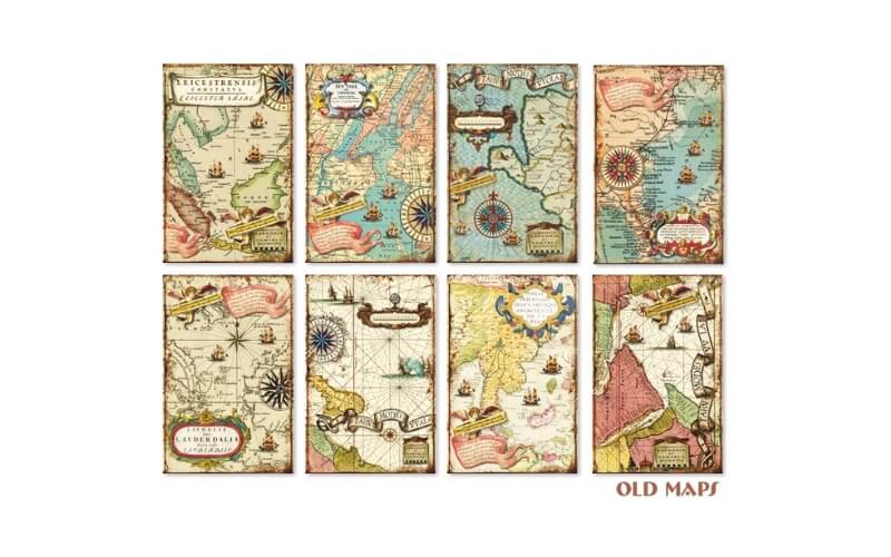 Plakboekpapier Mini Oude Kaarten Decorer