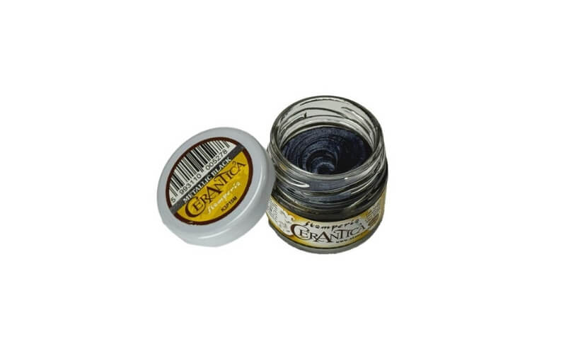 Oude Was Metallic Zwart-Zilver 20ml Stamperia