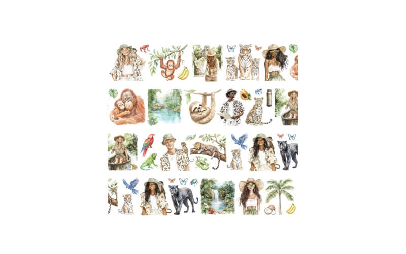 PET-Tape Tropische Jungle Penpaling Paula