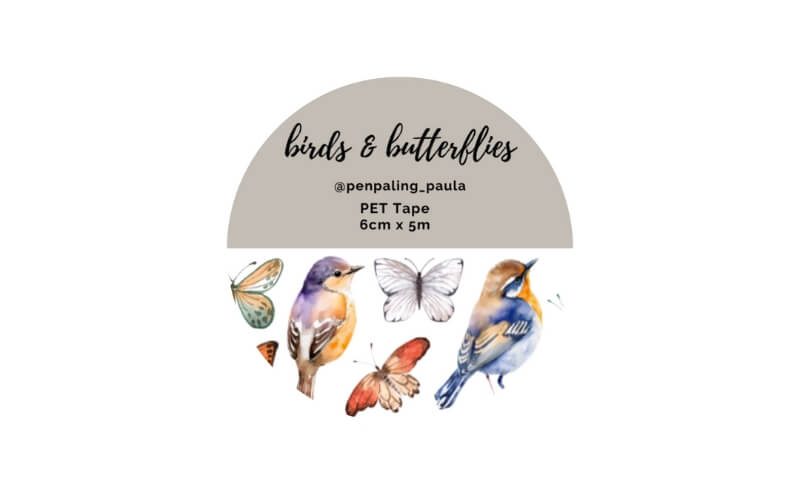 PET-Tape Vogels en Vlinders