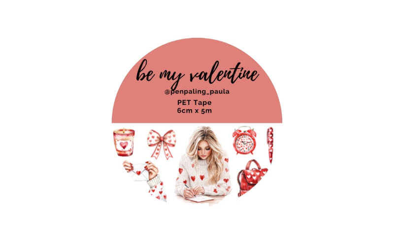 PET-tape Be My Valentine Penpaling_Paula
