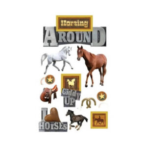 Paarden 3D Stickers Paper House