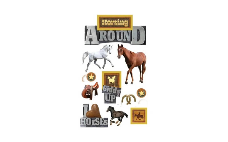 Paarden 3D Stickers Paper House