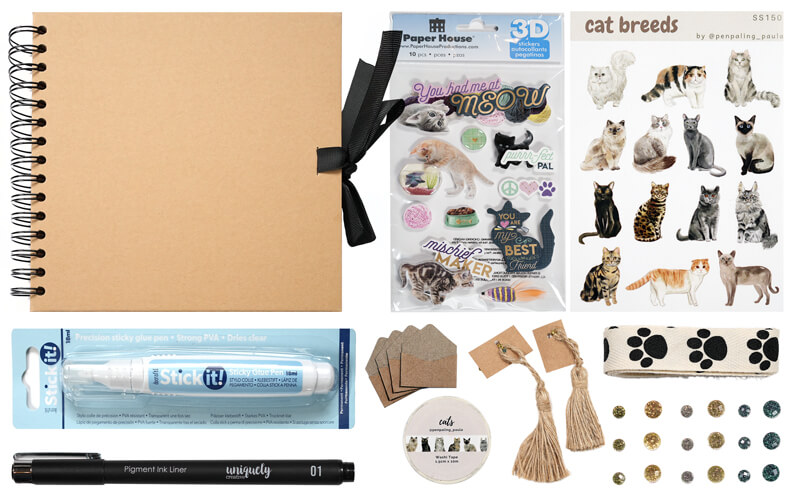 Scrapbookpakket Katten Klein