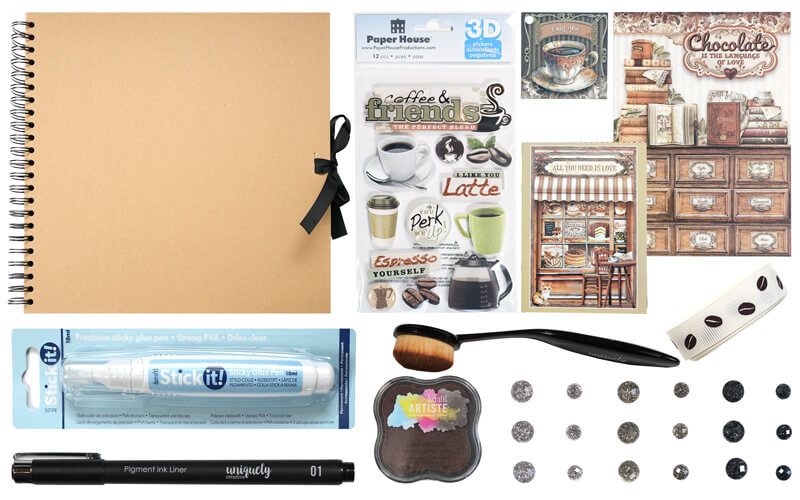 Scrapbookpakket Koffie & Chocolade