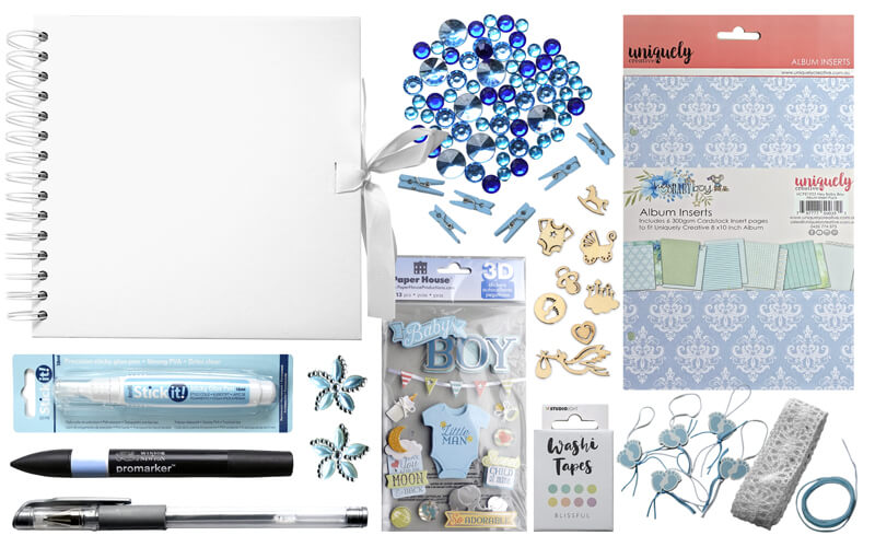 Scrapbookpakket Baby Boy Luxe Klein