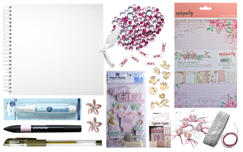 Scrapbookpakket Baby Girl Luxe