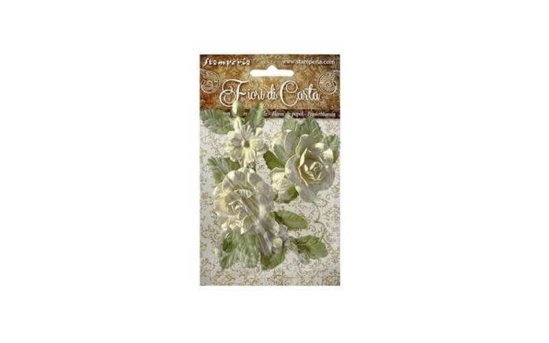 Papieren Bloemen Ivoor Stamperia