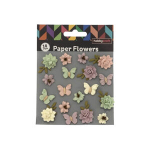 Papieren Bloemen en Vlinders Pastel