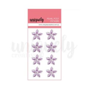 Parelmoer Bloem Stickers Paars Uniquely Creative