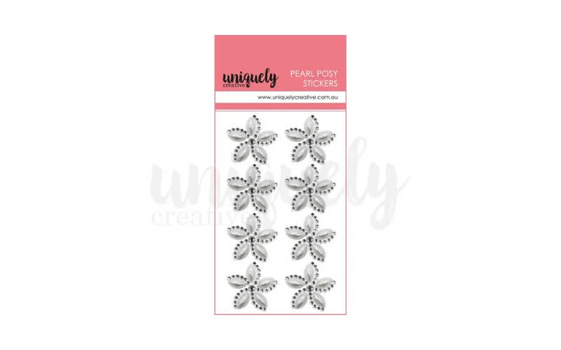 Parelmoer Bloem Stickers Wit Uniquely Creative