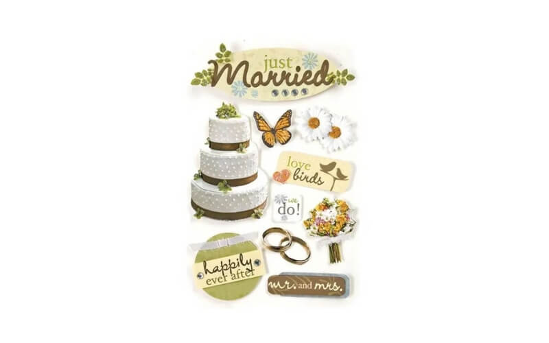 Pas Getrouwd 3D Stickers Paper House