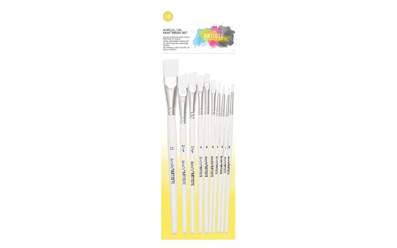 Penseelset Acryl- Olieverf 10st