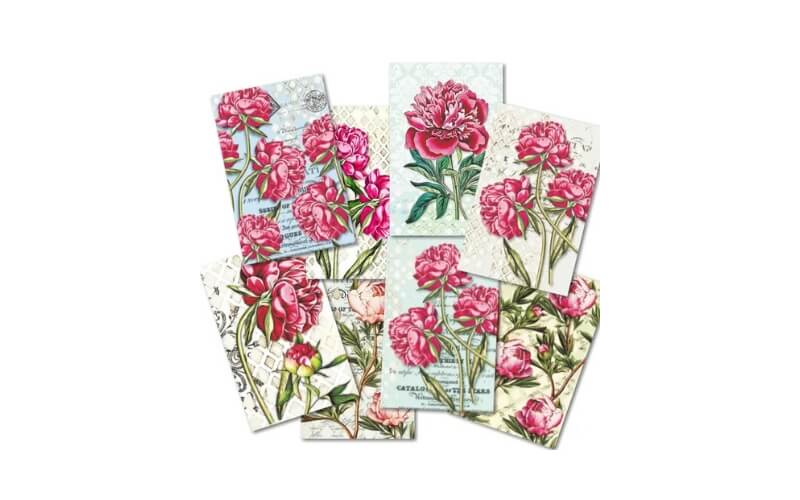Plakboekpapier Mini Pioenroos Decorer