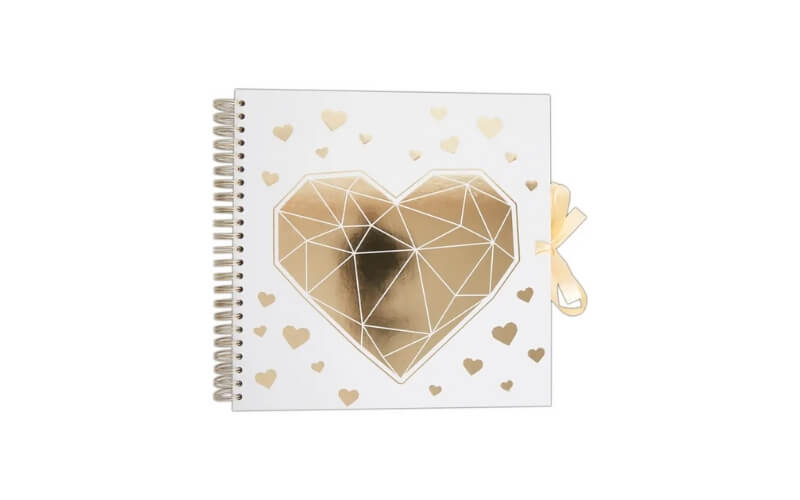 Plakboek-Scrapbook 30x30 Gouden Hart Papermania