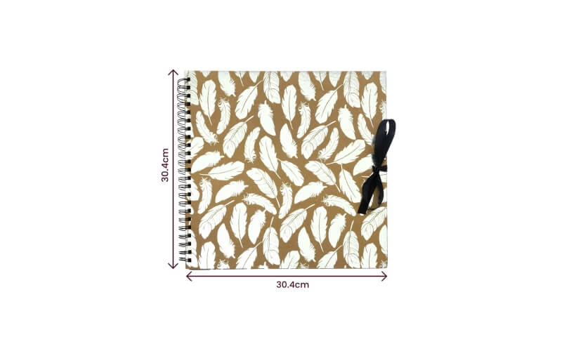 Plakboek-Scrapbook 30x30 Zilveren Veren