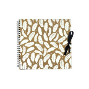 Plakboek-Scrapbook 30x30 Zilveren Veren
