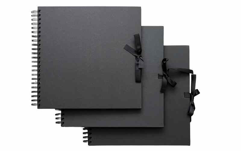 Plakboeken Zwart 3st. 30x30