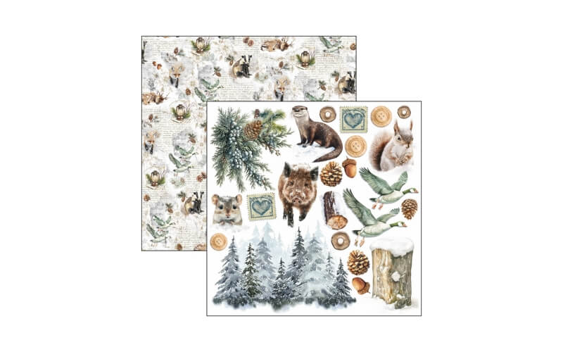 Plakboekpapier 15x15 Forest Tales Ciao Bella