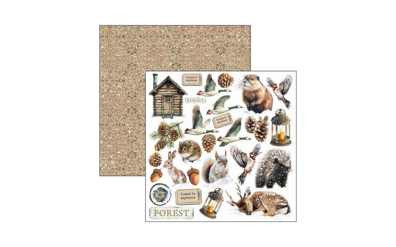 Plakboekpapier 15x15 Forest Tales Ciao Bella