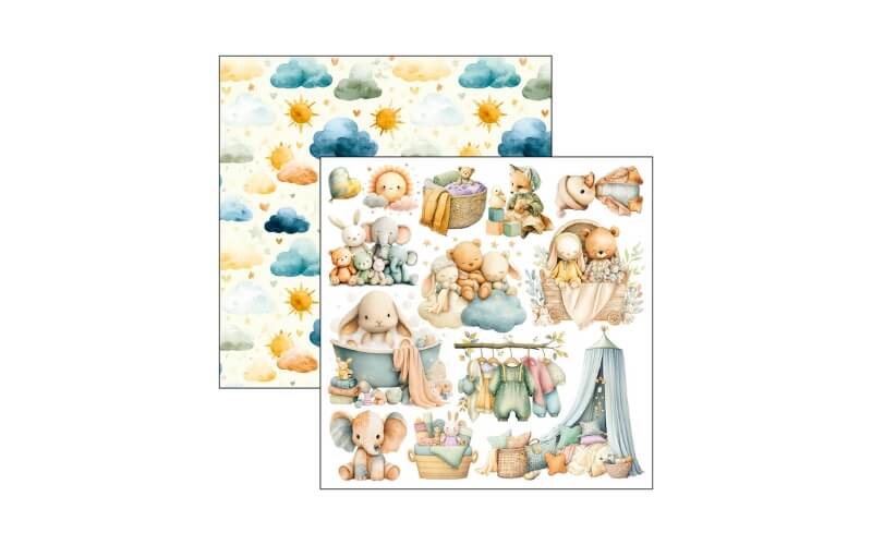 Plakboekpapier 15x15 Lunibloom Fussy Cut Ciao Bella