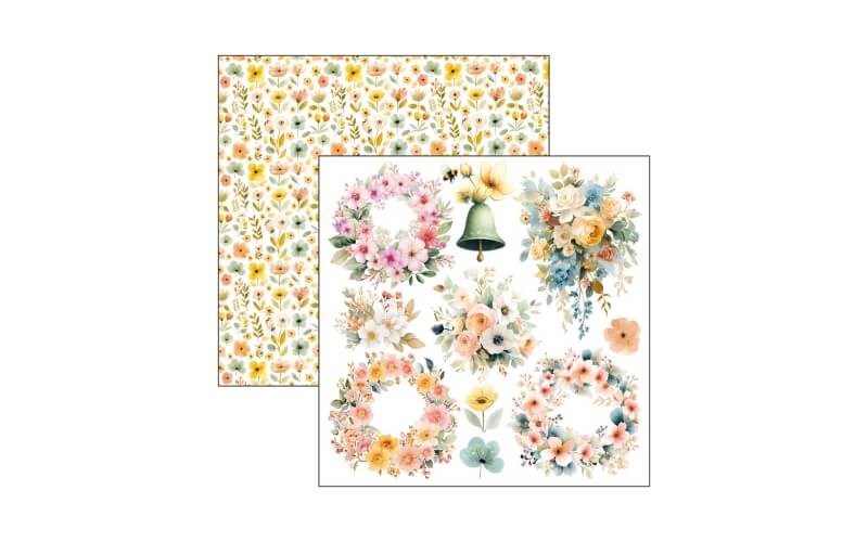 Plakboekpapier 15x15 Lunibloom Fussy Cut Ciao Bella