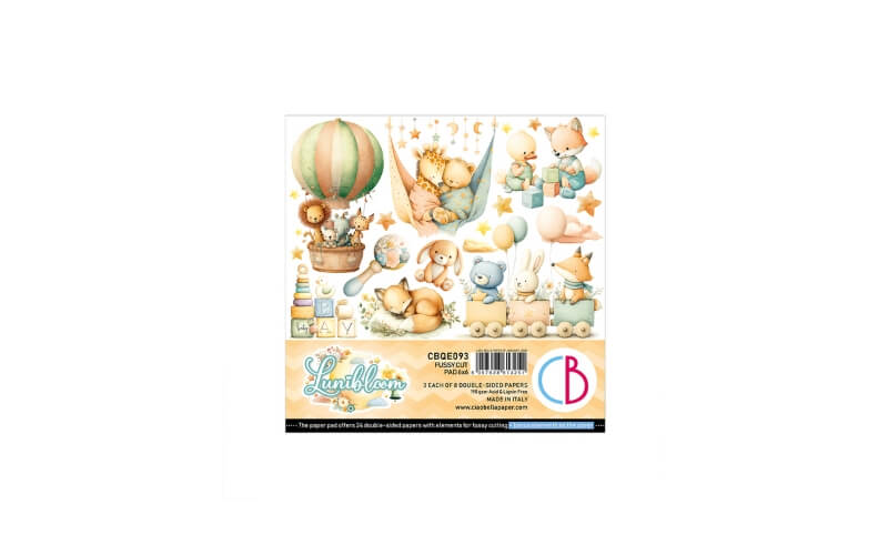Plakboekpapier 15x15 Lunibloom Fussy Cut Ciao Bella