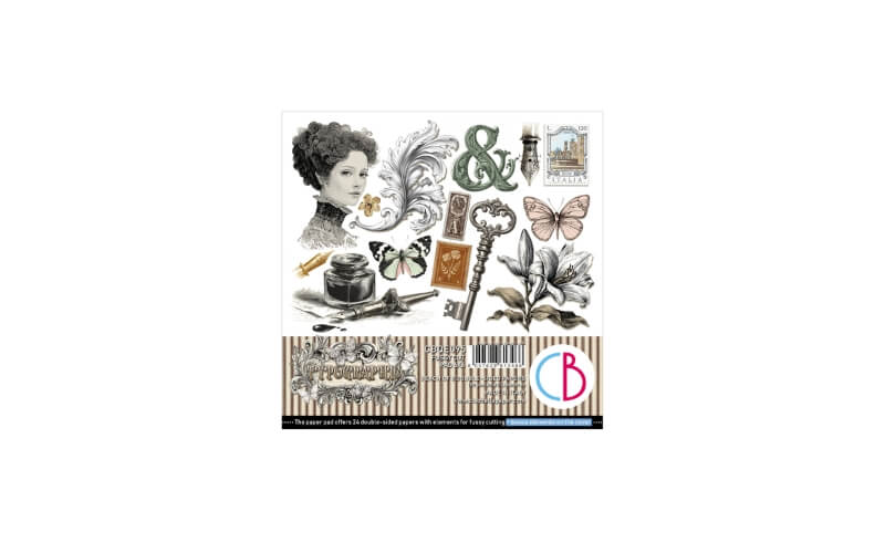 Plakboekpapier 15x15 Typographic Ciao Bella