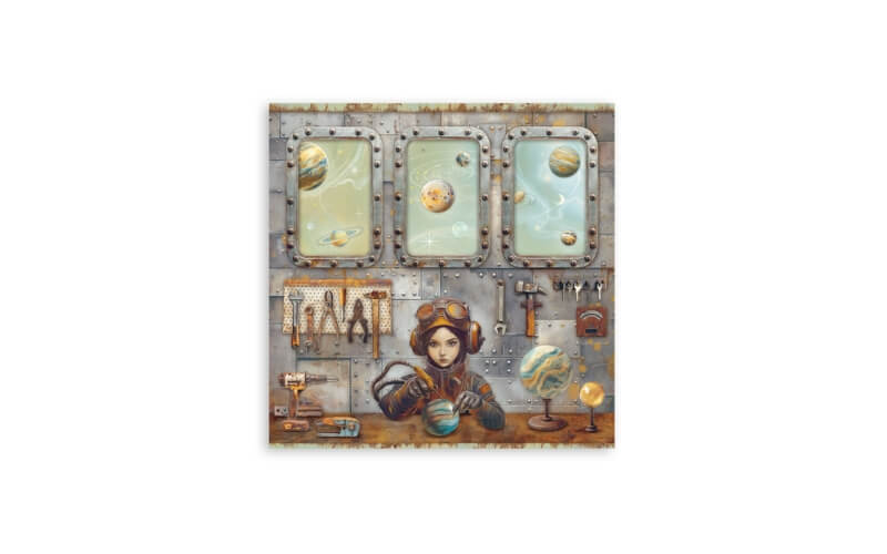 Plakboekpapier 20x20 A New Beginning Enkelzijdig Stamperia