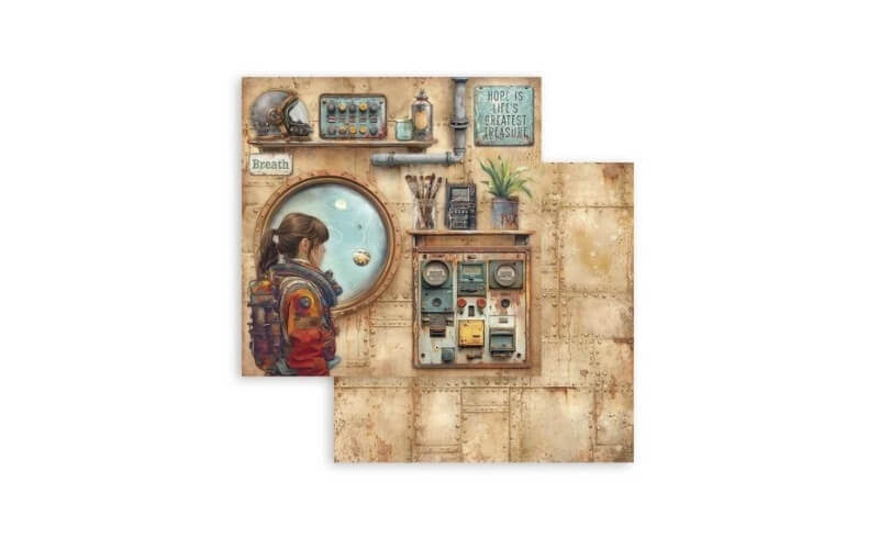 Plakboekpapier 20x20 A New Beginning Stamperia