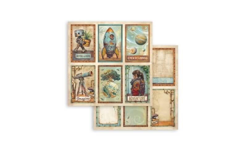 Plakboekpapier 20x20 A New Beginning Stamperia