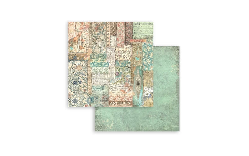 Plakboekpapier 20x20 Achtergronden Brocante Stamperia
