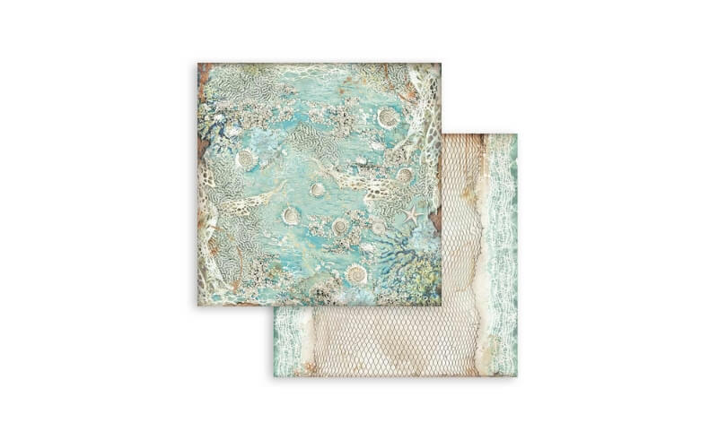 Plakboekpapier 20x20 Achtergronden Liedjes van de Zee