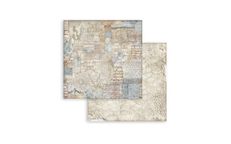 Plakboekpapier 20x20 Achtergronden Silent Sea Stamperia