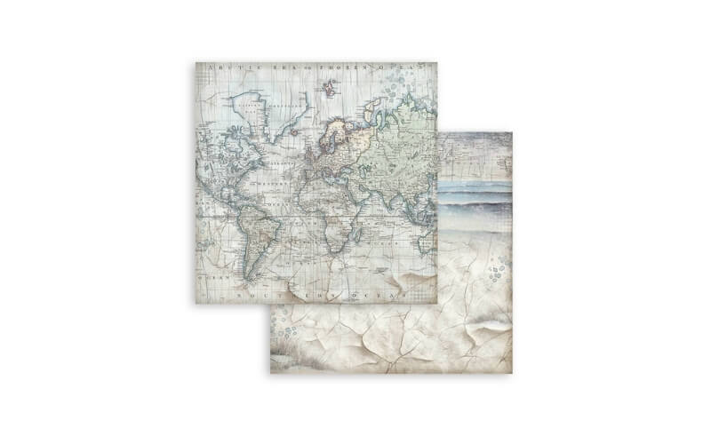 Plakboekpapier 20x20 Achtergronden Silent Sea Stamperia