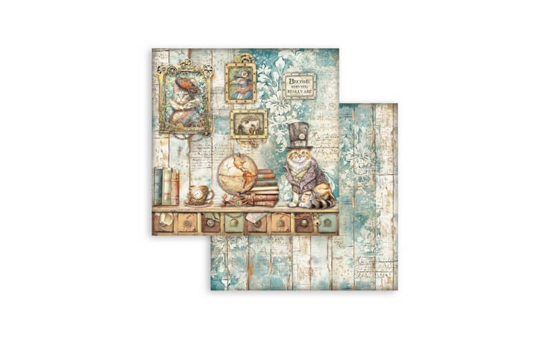 Plakboekpapier 20x20 Alterego Stamperia