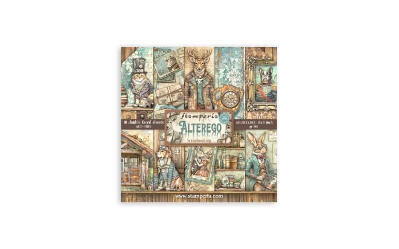 Plakboekpapier 20x20 Alterego Stamperia