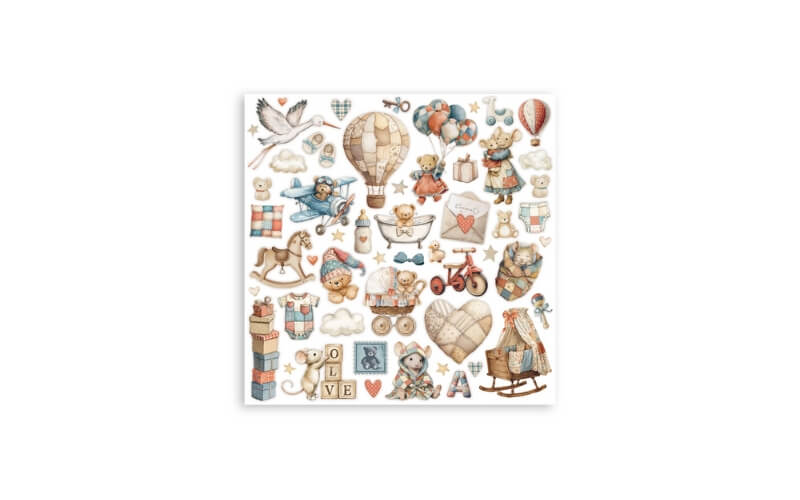 Plakboekpapier 20x20 Baby Mini Pad Stamperia