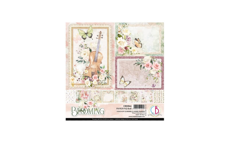 Plakboekpapier 20x20 Blooming Ciao Bella