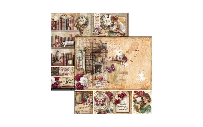 Plakboekpapier 20x20 Book Lovers Ciao Bella