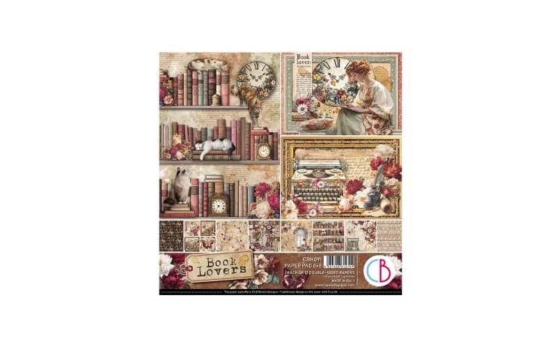 Plakboekpapier 20x20 Book Lovers Ciao Bella
