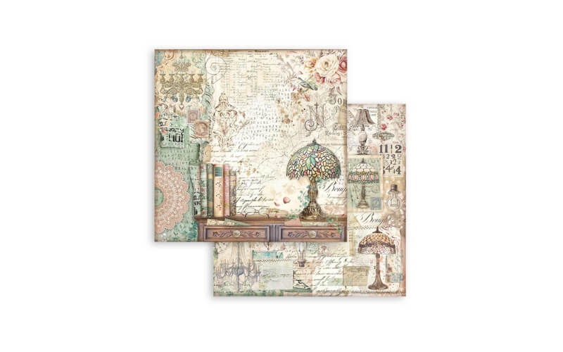 Plakboekpapier 20x20 Brocante Stamperia