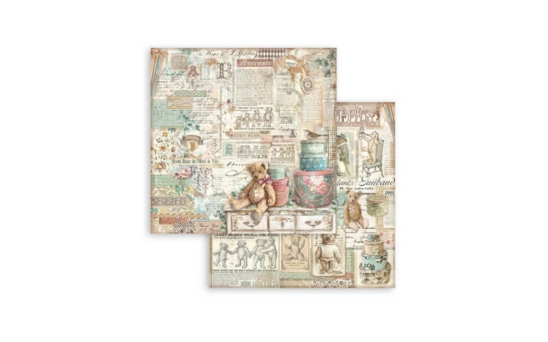 Plakboekpapier 20x20 Brocante Stamperia