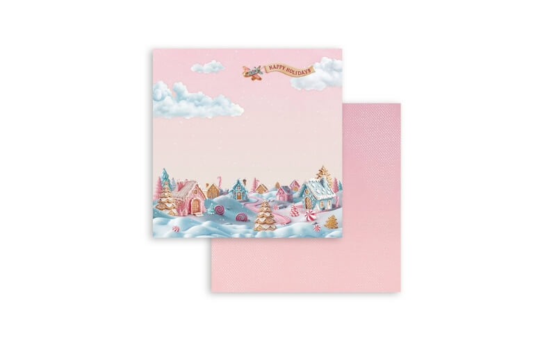 Plakboekpapier 20x20 Candy Christmas Stamperia