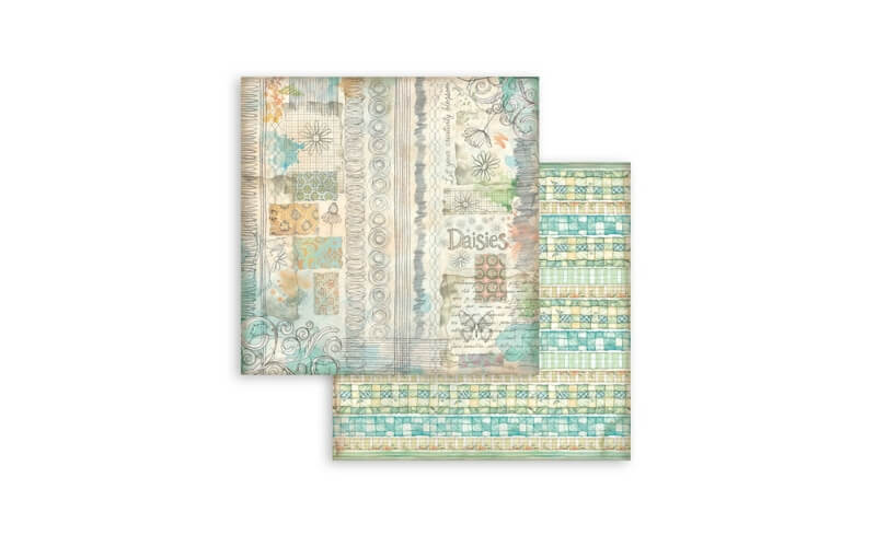 Plakboekpapier 20x20 Daisy Art Achtergronden Stamperia