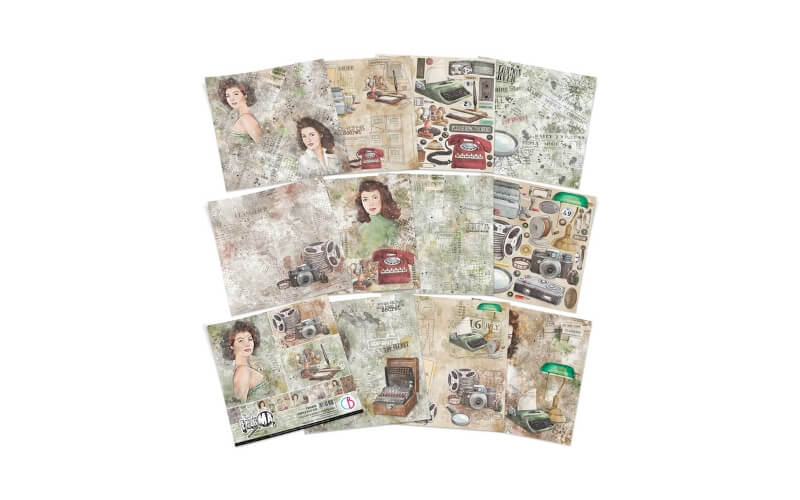 Plakboekpapier 20x20 Enigma Ciao Bella