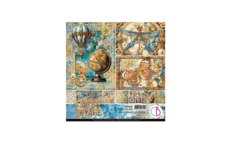Plakboekpapier 20x20 Esprit de Voyage Ciao Bella