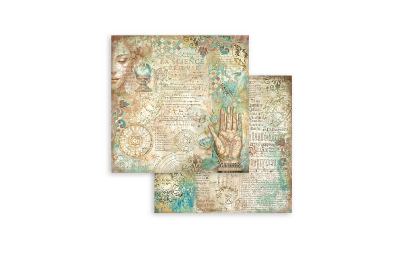Plakboekpapier 20x20 Fortuin Stamperia